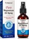 Spray au magnésium, huile de magnésium pour pieds, spray 100 % au magnésium pur pour le corps, soutient la récupération musculaire et les crampes de jambes, 2 oz