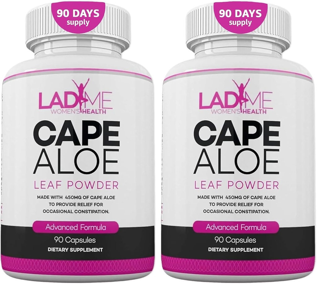 Pure Cape Aloe Kräuter Laxative für Constipation Relief Gesunde Bowel Bewegung Natürliche Colon Cleanse & Detox Nahrungsergänzung für Frauen von Ladyme 180 Kapseln