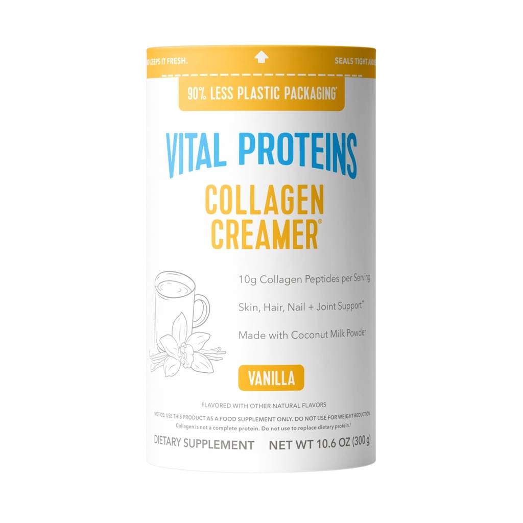 Polvere di peptidi di collagene delle proteine vitali - Crema di caffè proteico della vaniglia per il supporto dei capelli, della pelle e delle unghie