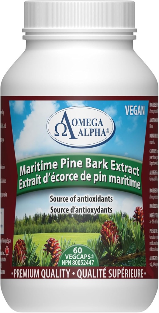 Omega Alpha Marine Pine Bark Estratto di Anti Hypertenstion 60 capsule