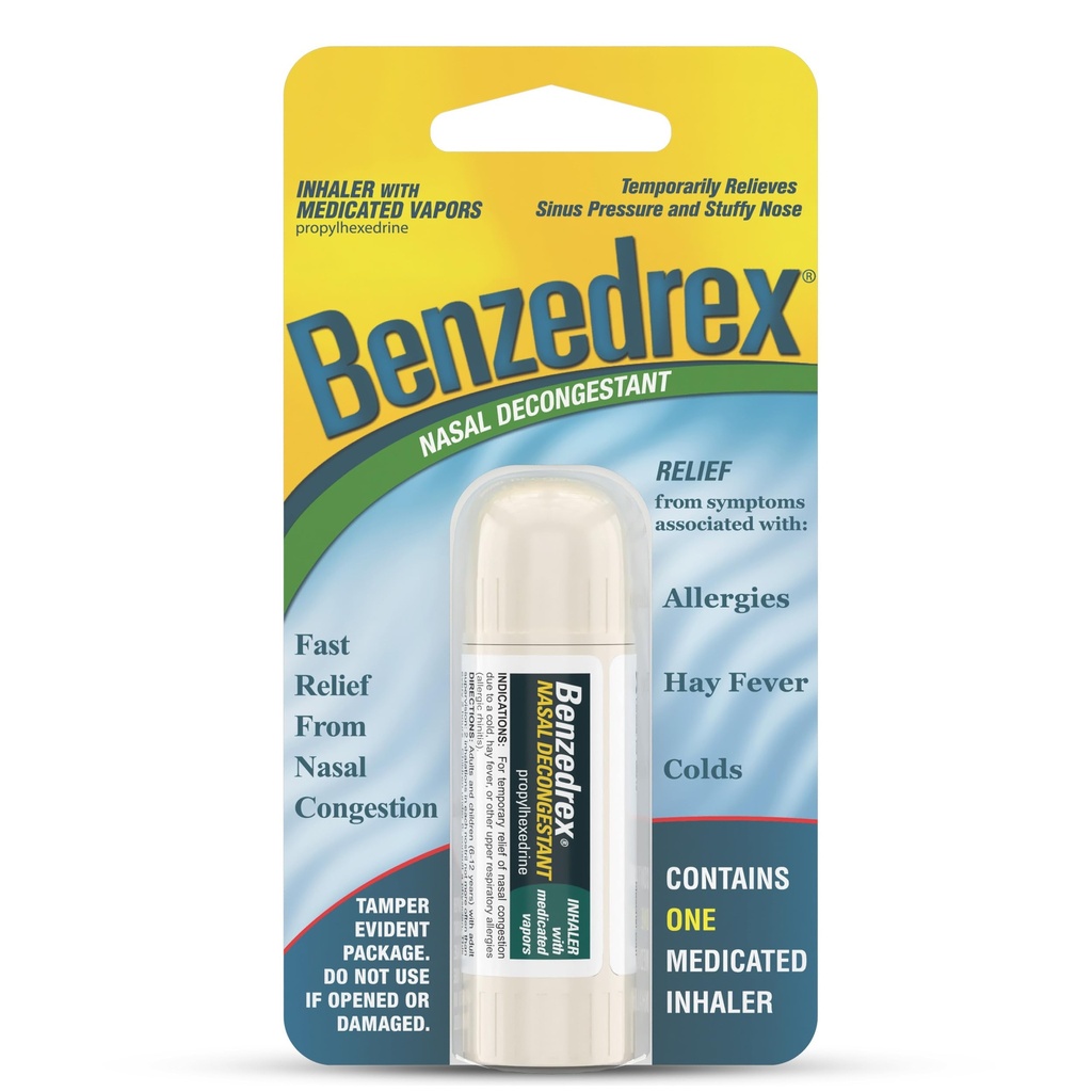 Benzedrex Nasal Decongestant Inhaler, 1 Conte (Pacchetto di 1)