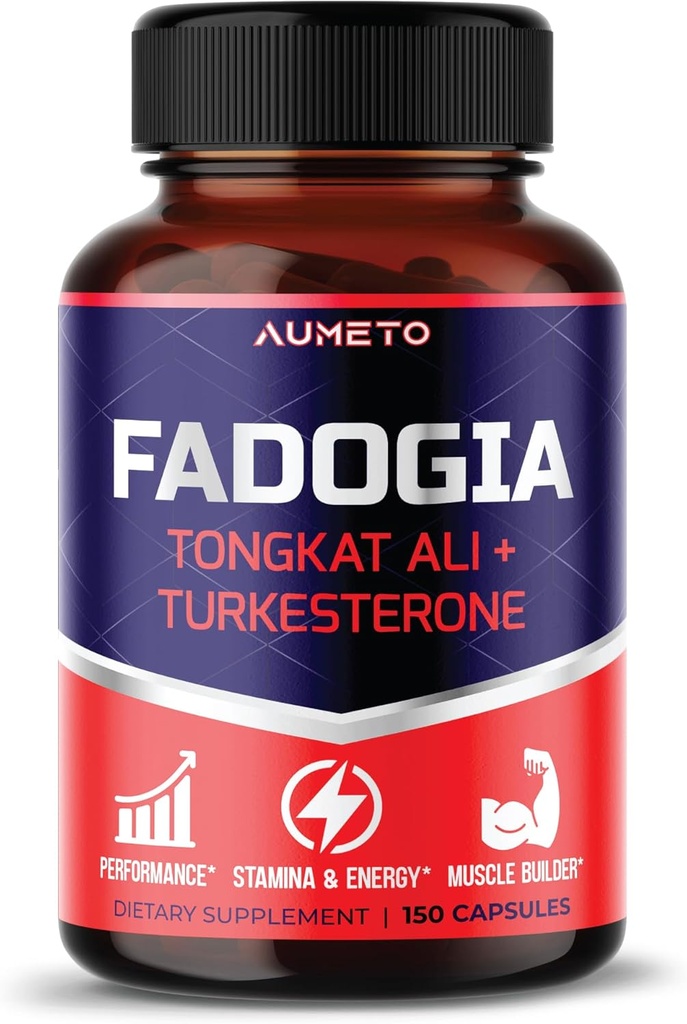 Fadogia Agrestis Supplement mit Turkesterone Tongkat Ali Maca Root Panax Ginseng VIT D3 - Male Energy, Strength and Memory Support