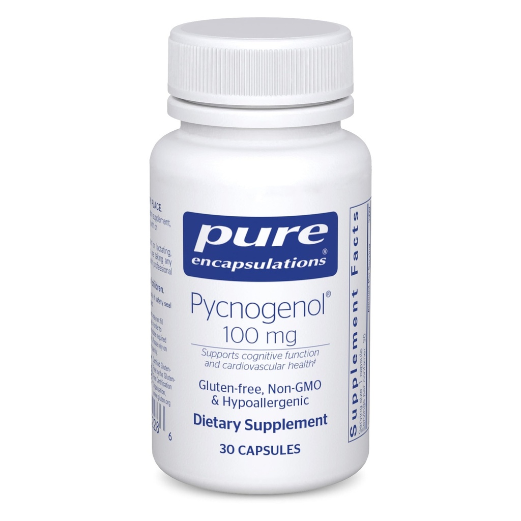 Pure Encapsulations Pycnogenol 100 mg | Hypoallergene Ergänzung zur Förderung der Gefäßgesundheit und Bereitstellung von Antioxidantien Unterstützung | 30 Kapseln