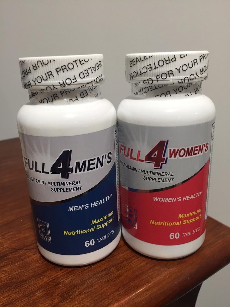 Set completo 4 Mens & Pieno 4 Donne Multivitamin/Multimineral Supplemento Maximun Nutritional Support (120 compresse) Complejo multivitaminico Hombre y Mujer