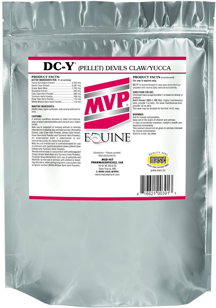 DC-Y (2 lb) Aide à réduire les maux et la sensibilité associés aux activités quotidiennes à cheval...