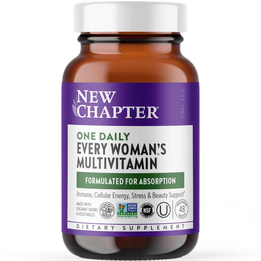 Neues Kapitel Frauen Multivitamin für Immune, Schönheit + Energie Unterstützung mit fermentierten Nährstoffen - Jede Frau eine tägliche, mit Bio-Gemüse & Kräuter, Non-GMO, Glutenfrei, 48 Count