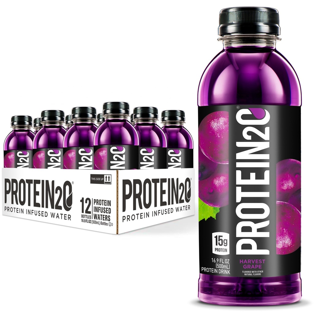 Protein2o 15g L'isolato di proteine del siero dell'acqua infusa, pronto a bere, senza zucchero, senza glutine, senza lattosio, torba di raccolta, bottiglia di 16.9 oz (pacchetto di 12)