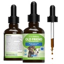 Animaux de compagnie Bien-être Un vieil ami pour les chiens aînés - Soutiens Système immunitaire Santé, Mobilité conjointe, Niveaux d'énergie sains, Alfalfa, Reishi - Vétérinaire-formulé supplément à base de plantes 2 oz (59 ml)