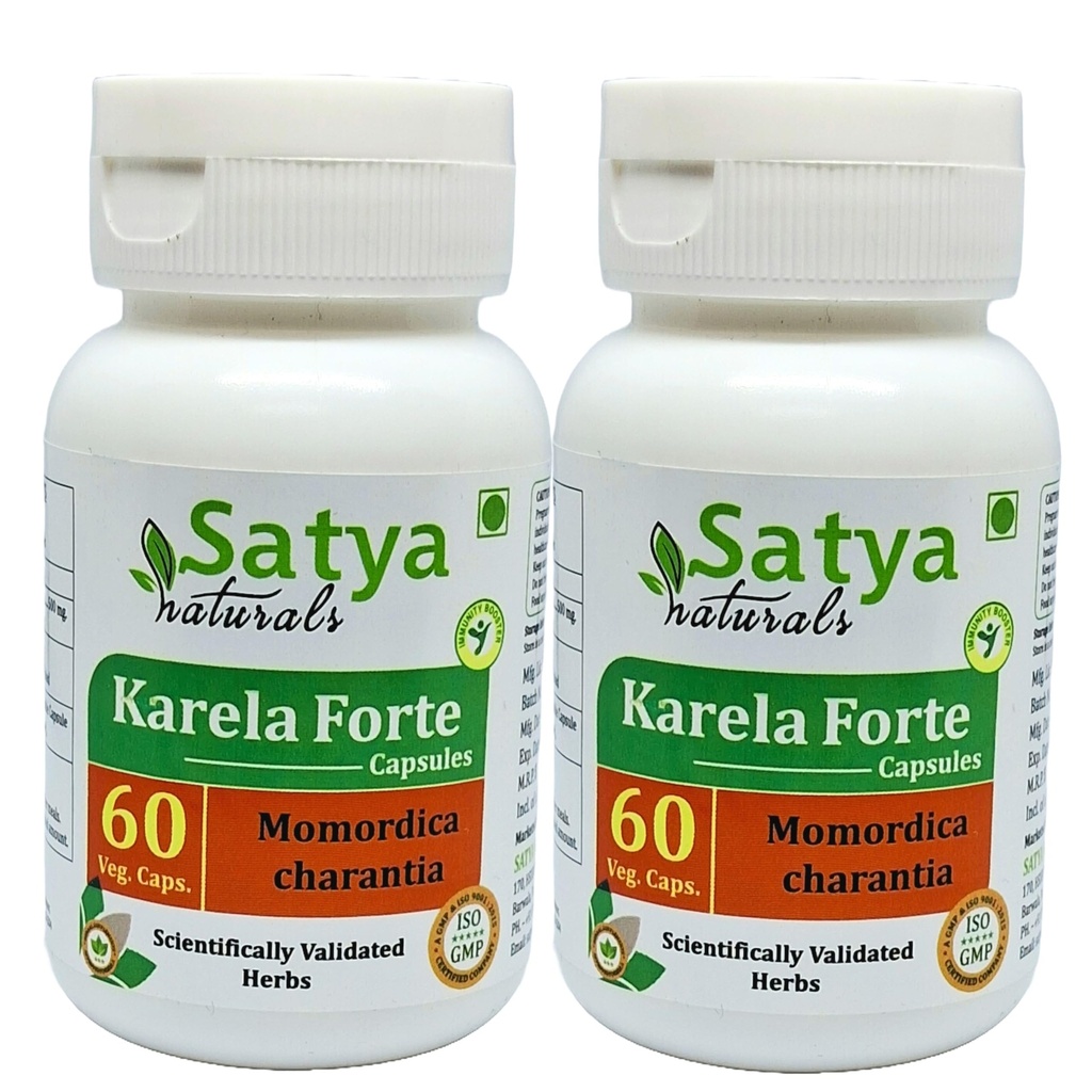 Bitter Melon Forte Capsule 500 mg. 60 Veg. Capsules Karela (Momordica Charantia) Extrait Capsules pour hommes et femmes.