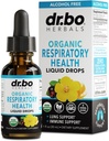 Lung Detox Respirative Health Drops - Suppléments respiratoires organiques Nettoyant pulmonaire à base de plantes, gouttes de Mullein pour les poumons Bronchial Support, mucus clair avec extrait de feuille de Mullein, supplément de mûrier 1 oz