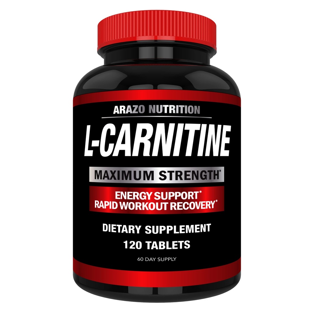 Superstärke L-Carnitin 1000mg Portionen Plus Calcium für verstärkten Stoffwechsel und verbesserten Muskelaufbau - Arazo Nutrition