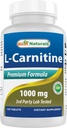 Best Naturals L-Carnitin Fumarat 1000mg pro Tablette - 120 Count - steigert die Zellenergie