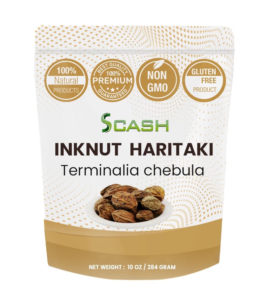 Haritaki/Inknut Ganze für dunkle Kreise | 10 Unze (283 Grams) | 100% Natürlich getrocknete Kräuter | Terminalia chebula