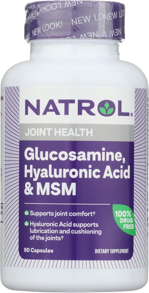 Natrol Glucosamin, Hyaluronsäure und MSM, 90 Kapseln
