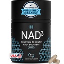 HPN NAD3 Clinical NAD+ Booster, salute cellulare & energia naturale - NAD Supplemento per l'invecchiamento sano, supporto metabolico, NRF2 & Longevità, Nicotinamide Riboside & NMN alternativa, 60ct, 30-Day Supply