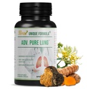 Adv. Pure Lung. Pur Lung Cleanse et Detox. Supplément respiratoire à base de plantes pour le soutien pulmonaire avec le champignon Chaga, Curcumin Turmeric, Fleur de chèvrefeuille, Astragalus, Quercetin, grenade