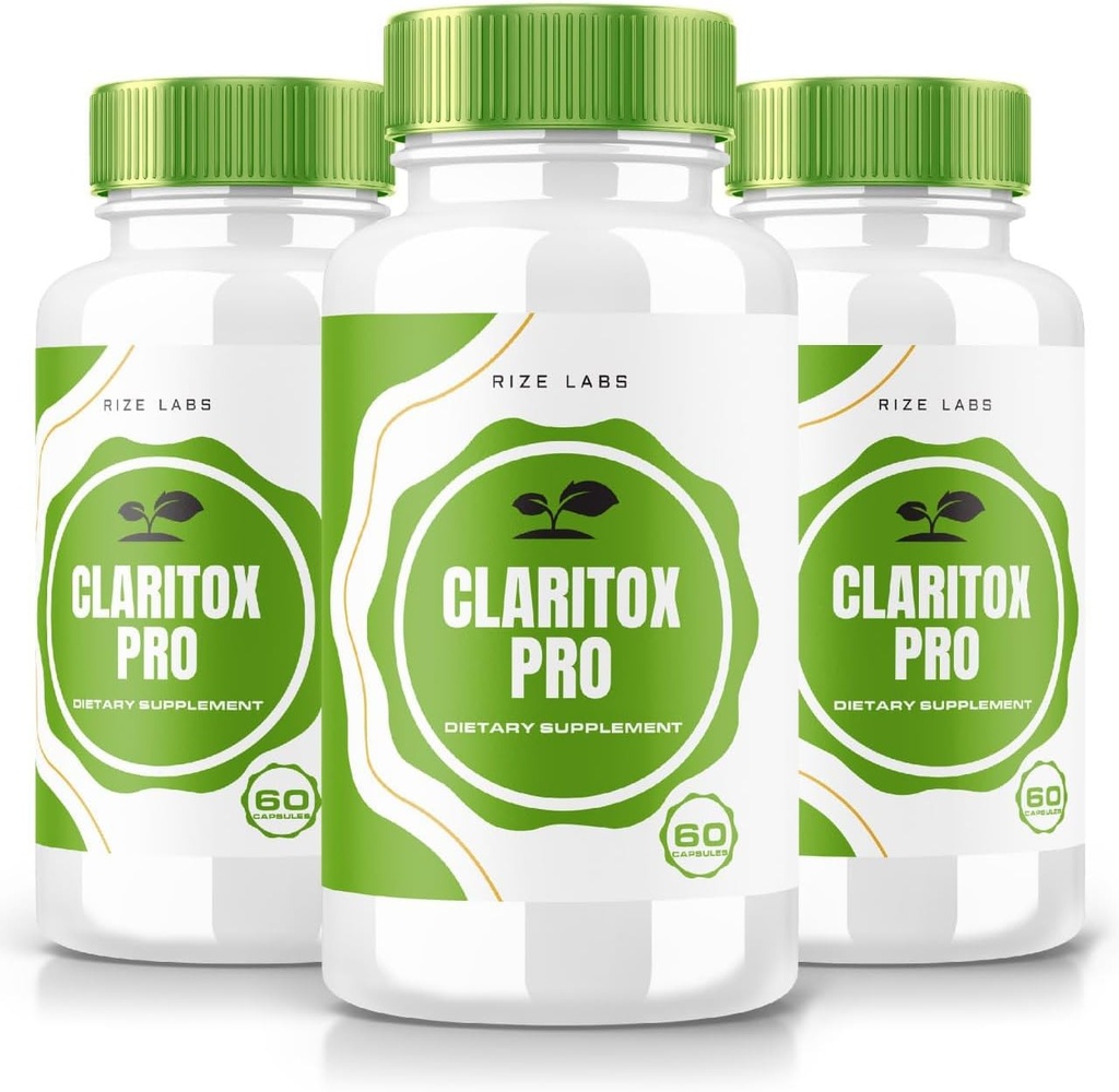 rize labs - Claritox Pro Advanced Pill Formula für Vertigo (180 Kapseln) (Pack von 3)