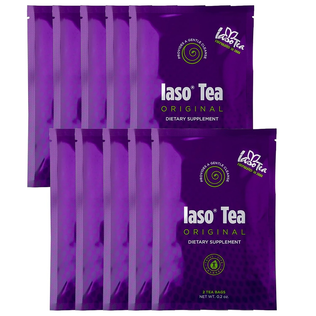 Iaso Brewed Tea (Original) - TLC Cleansing Tea & Refreshing Drink Formula for Balanced Lifestyle - 20 Convenienti Sachet (10 Pack)
