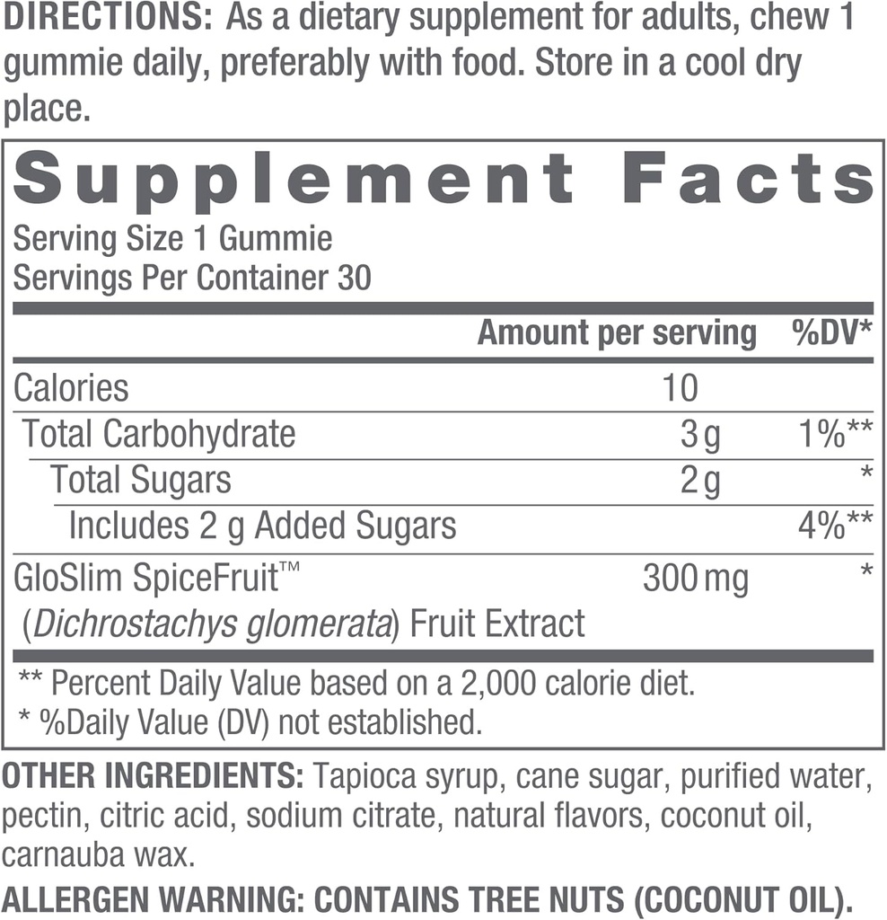 OMI Gloslim Spicefruit Gummies di Naomi Whittel - Spicefruit africano clinicamente ricercato, polifenoli bioattivi - 30 Gummies, fornitura di 30 giorni
