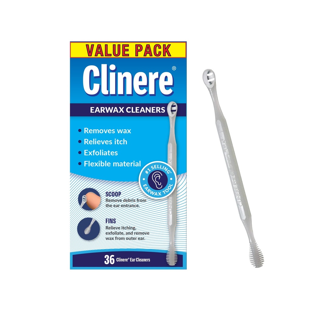 Pulitori per l'orecchio di Clinere, Detergente per la pulizia del canale e strumento per la rimozione della cera d'orecchio, Rilievo di Itch, Esfoliati, 36 Conte