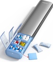 Vaydeer 7 giorno organizzatore settimanale di pillole (Supporto 2 volte al giorno), caso di sondaggio di viaggio in metallo, grande capacità ogni giorno scatola di pillola carino per integratori, pillole, vitamine e farmaci (Gray)