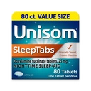 Unisom SleepTabs, Nachtzeit Schlafhilfe, Doxylamine Succinate, 80 Tabletten