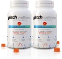 Glitch Gummies für trockene Augen blaue Licht Verteidigung – Vegan, Sugar Free Zeaxanthin und Lutein Gummies für Augen Ergänzung für Erwachsene und Senioren (60 Count - 2 Flaschen)