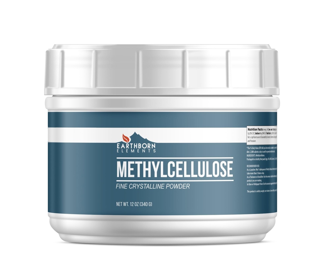 Elementi terrestri metilcellulosa (12 oz), nessun emulsionante o additivi, grado alimentare