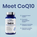 1MD Nutrition CoQ10 - per la salute del cuore e la produzione di energia cellulare - Supplemento di salute per gli uomini e le donne - Coenzyme Q10 Softgel - 60 giorni (2-Pack)