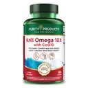 Krill Omega 10X mehr EPA & DHA mit CoQ10 Super Formula von Purity Products. 60 SOFT GELS
