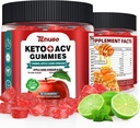 (2 Pack) 90 Count Keto ACV Gummie Formel mit 1500MG 180 Count Keto ACV Gummis, Keto Diät-Ergänzung für Damen - Low Sugar & Gluten Kostenlos