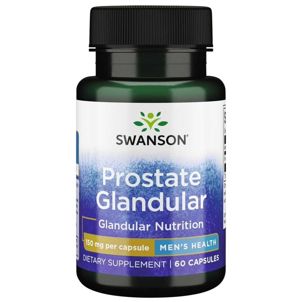 Swanson Raw Prostate Glandular 150 mg, 60 Capsules
