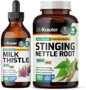 BIO KRAUTER Milchdistel Tinktur 4 Fl. Oz. & Sting Nettle 250 Kapseln