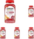 Centrum MultiGummies Multi+ Omega 3 Dual Action, Adult Multivitamin, Multivitamin/Multimineral/Omega 3 Supplemento, Strawberry/Lemon/Orange Flavors - 110 Count (Pack of 5)