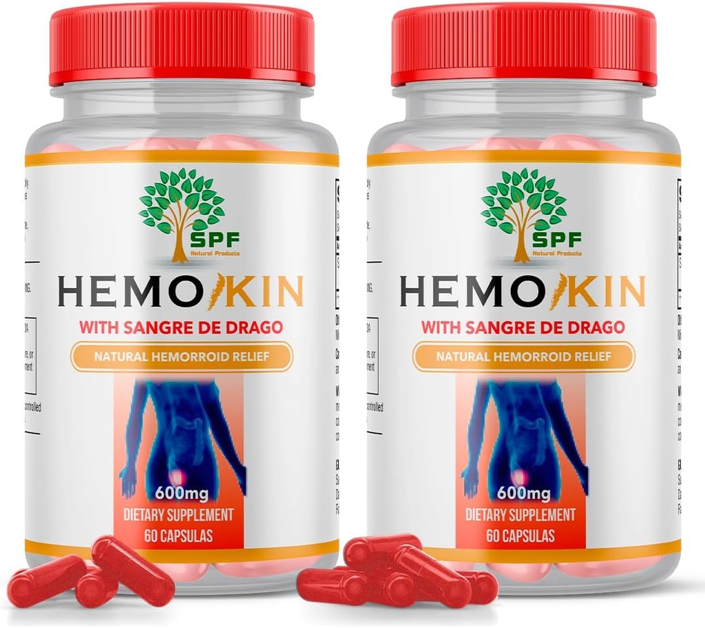 SPF HEMOKIN con Sangre de Drago – Integratore di emorroidi e fibre, aiuta con prurito, gonfiore (60 caps) Prodotti naturali. (2)