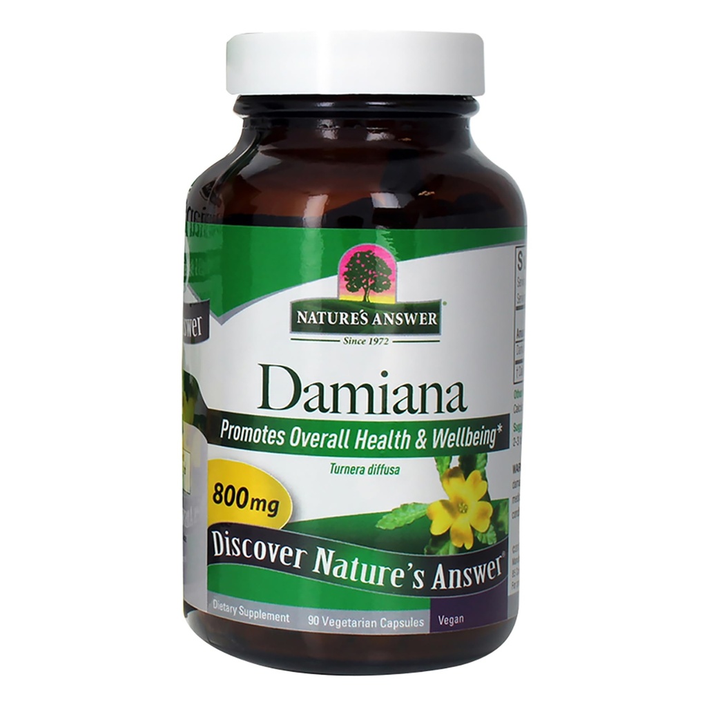 La risposta della natura Damiana, 90 capsule vegetariane (400 mg per capsula)