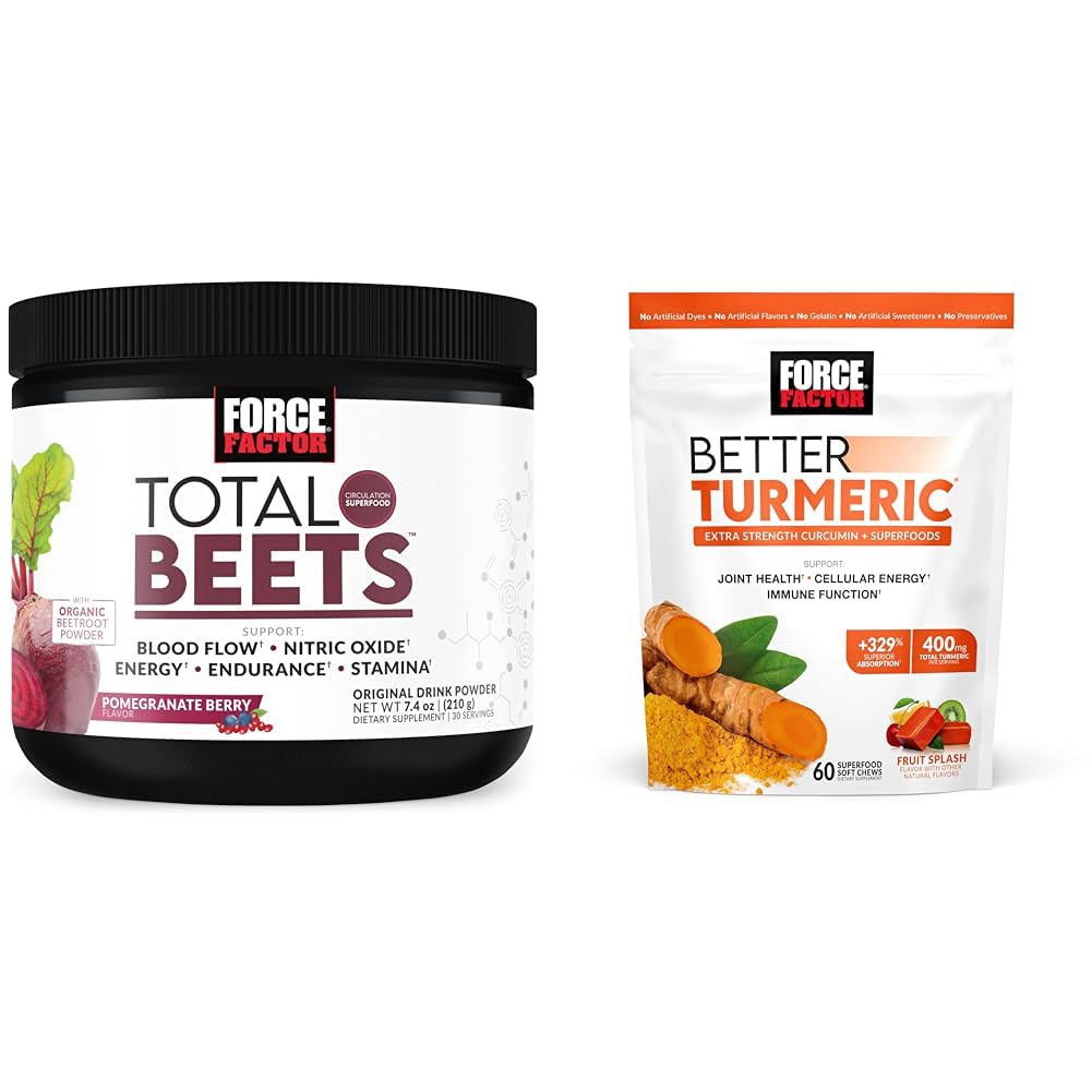 Fattore di Forza Beets Totale Ossido Nitrico Polvere per la Circolazione e il supporto comune Cuciture con curcumina currica per la forza extra