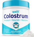 Bene! Colostrum Supplemento per la salute del fegato, la crescita dei capelli, la bellezza e il supporto immunitario - Facile da miscelare erba-polvere del colostrum della gola - Antiossidanti - Alta IgG Plus ImmunoLin, non aromaed, 60 Servings