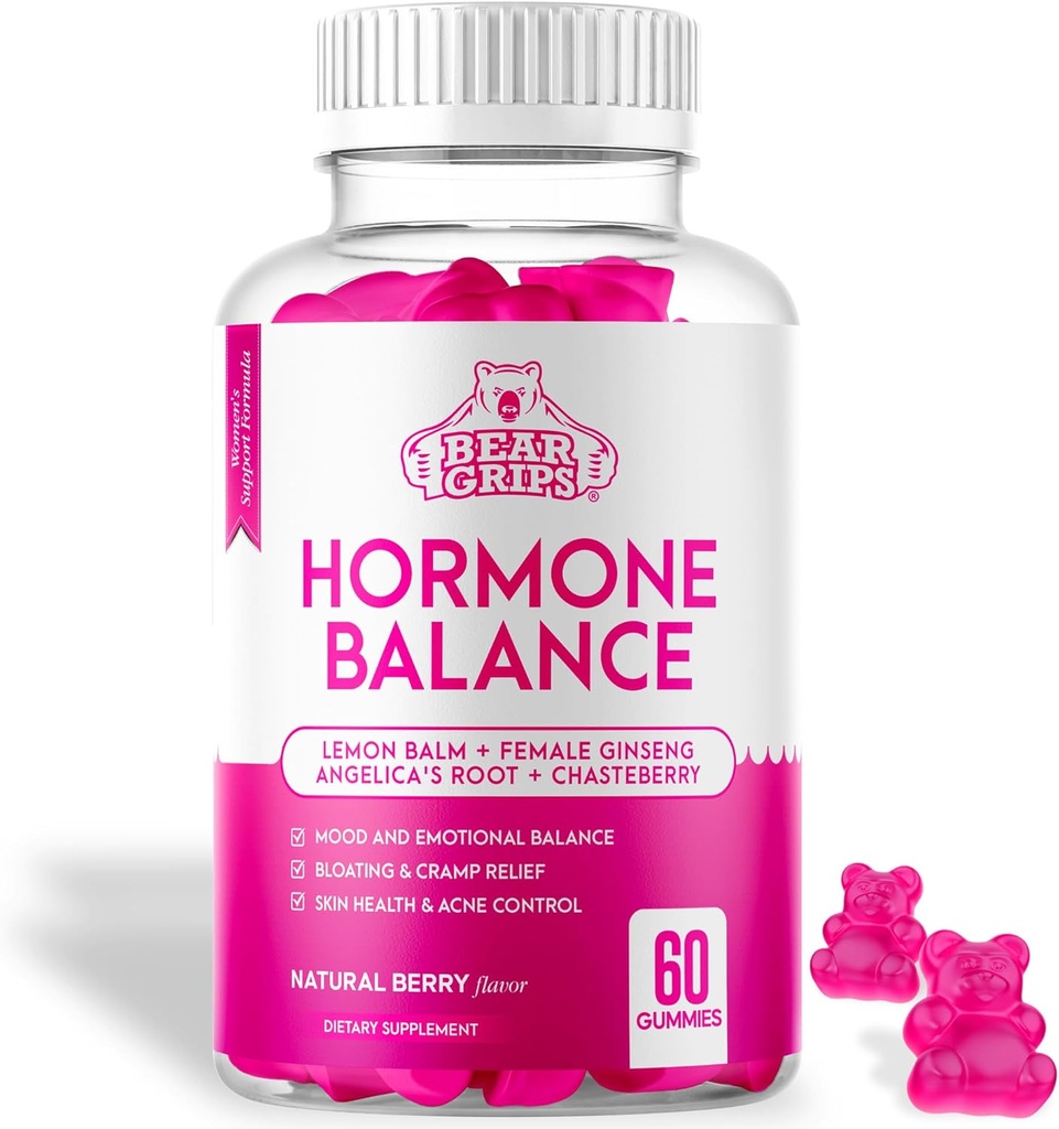 Equilibrio dell'ormone per le donne - PMS Relief Gummies e Bloating Relief per le donne, Balance Complex per le donne - All-in-One Menopause Supplementi per le donne, Menopause Relief, Supporto naturale per le cample
