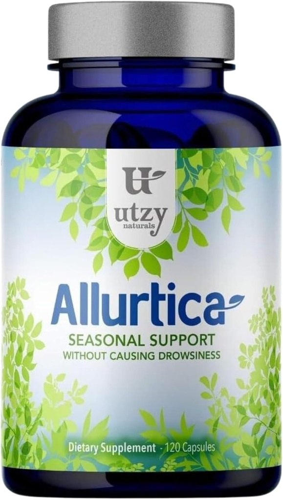 Allurtica | Integratore di erbe con Quercetin e Sting Nettle | Supporto stagionale per adulti e bambini | Non Drowsy | 120 capsule
