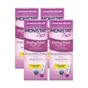 Monistat Gel de Relief en Poudre de Relief, Protection Anti-Chafing Longue Durée pour Zone de Bikini, Cuisses et Lignes de Bra, 1.5 Oz, Pack de 4