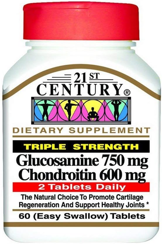 Glucosamin 750 mg & Chondroitin 600 mg - Dreifache Stärke - 60 Tabletten, Packung mit 2
