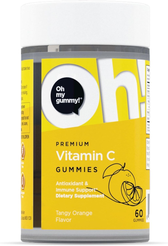 Oh My Oh Vitamin C Gummi für Erwachsene und Kinder – Ergänzung für Immunität, Knochen und Muskel Gesundheit - Hilft Body Store Eisen