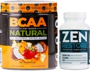 Nutrologia Zen Natural Magnesium Supplemento (30 Serve) & Nutrologia BCAA Naturale, Polvere a base di piante BCAA, aroma di cocco arancione (30 Serve)