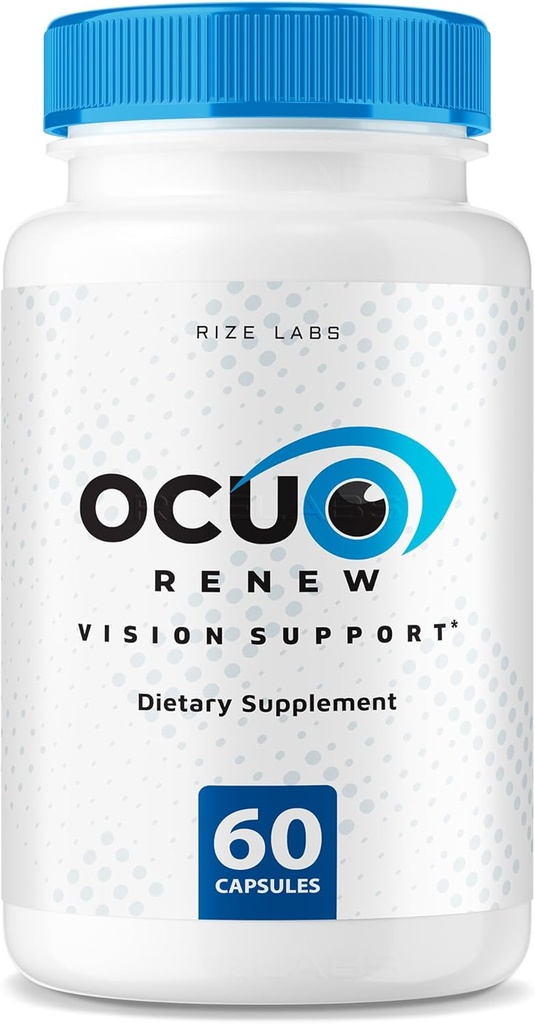 rize labs - Ocurenew Vision Support Supplement, Capsule All-Natural per il miglioramento della salute della visione e migliore capacità di messa a fuoco, Supporta funzioni occhio sano (60 capsule)