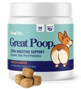 Große Poop Probiotika für Hunde - Faser für Hunde Beilage mit Hund Probiotika und Verdauungsenzyme für ein gesundes Gut, Firm Stool & Diarrhea Relief - Chicken Flavored Pet Soft Chews mit Präbiotika