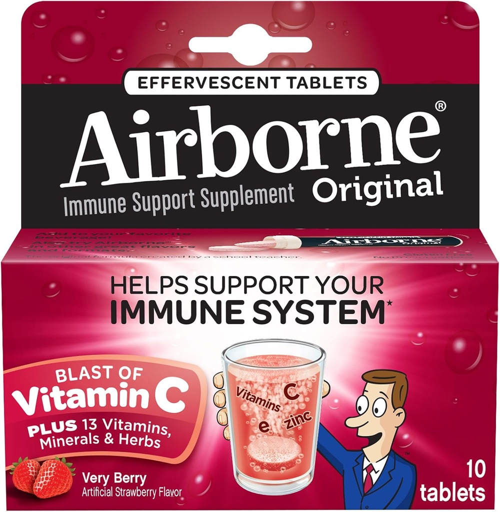 Airborne Immununterstützungsergänzung, sehr berry, 10 Count