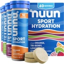 Tavolette Nuun Sport Electrolyte con Magnesio, Calcio, Potassio, Cloruro e Sodio, Gluten Free & Vegan, Sapori Misti, 4 Pack (40 Serve Totale)