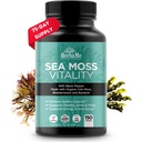 Organic Irish Sea Moss mit Bladderwrack, Burdock Root & Black Pepper Extract, 150 Kapseln, Schilddrüsen-Unterstützung, Natürliche Iodin-Quelle, fördert Immunsystem, Cell Food, Alkaline Supplement