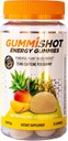 GummiShot Energy Gummies, 2475mg pflanzenbasierte Koffein-Käse pro Flasche, lang anhaltende Energie-Booster, Tropical (33ct)